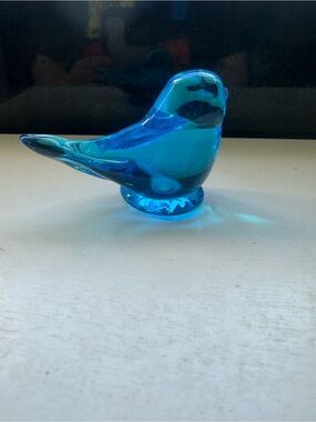 Vintage Handblown Signed Leo Ward 1989 Bluebird of Happiness Figurine